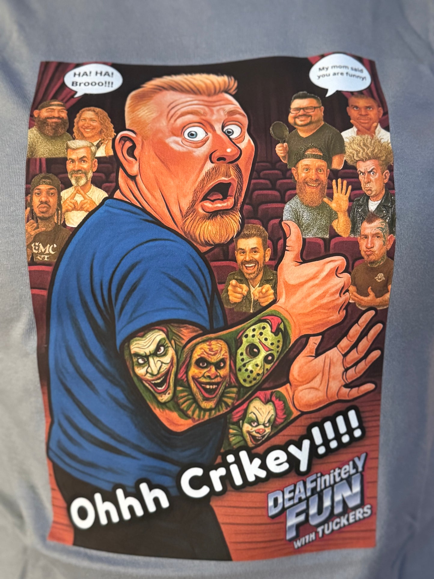 Gray Ohhh Crikey with content creators T-Shirt